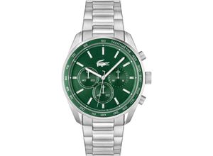 7613272587266 - Chronograph LACOSTE VANCOUVER Armbanduhren silberfarben Herren Hochzeitsmode Quarzuhr Armbanduhr Herrenuhr Stoppfunktion 1224-Stunden-Anzeige