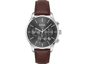 7613272588416 - Chronograph BOSS AVERY Armbanduhren braun Herren Quarzuhr Herrenuhr Armbanduhr Stoppfunktion Lederarmband