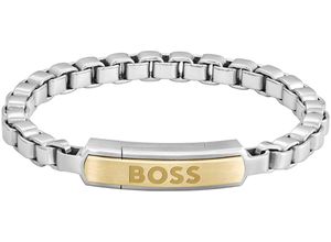 7613272588942 - Armband BOSS DEVON 1580596M 1580597M 1580598M Armbänder Gr M Edelstahl goldfarben (edelstahlfarben gelbgoldfarben) Herren Hochzeitsmode