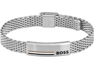 7613272589178 - Armband BOSS ALEN 1580610 1580611 1580612 Armbänder Gr Edelstahl silberfarben (edelstahlfarben) Herren Hochzeitsmode mit Emaille