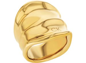 7613272590020 - Fingerring CALVIN KLEIN ELEMENTAL 35000645CDEF 35000646CDEF Fingerringe Gr 54 Edelstahl gelb (gelbgoldfarben) Damen Fingerringe