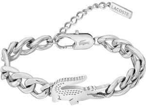 7613272604871 - Armkette LACOSTE CROCODILE 2040373 2040374 Armbänder Gr Edelstahl silberfarben (edelstahlfarben) Damen