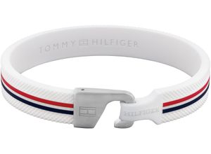 7613272606998 - Armband TOMMY HILFIGER CLARK 2790606 2790607 Armbänder Gr Silikon-Edelstahl weiß rot blau edelstahlfarben Herren