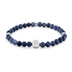 7613272607001 - Armband TOMMY HILFIGER TH85-MEN BEADS 2790608 2790609 Armbänder Gr Edelstahl blau (edelstahlfarben blau blau) Herren mit Sodalith oder Onyx