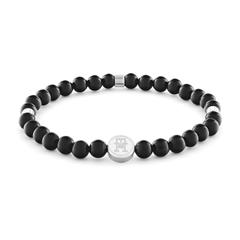 7613272607018 - Armband TOMMY HILFIGER TH85-MEN BEADS 2790608 2790609 Armbänder Gr Edelstahl schwarz (edelstahlfarben schwarz schwarz) Herren mit Sodalith oder Onyx