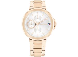 7613272607513 - Multifunktionsuhr TOMMY HILFIGER LORI Armbanduhren rosegold (roségoldfarben weiß) Damen Quarzuhr Armbanduhr Damenuhr Edelstahlarmband Edelstahlarmband