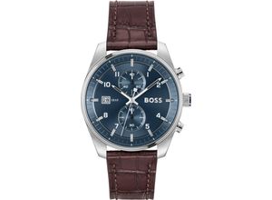 7613272614047 - Chronograph BOSS SKYTRAVELLER Armbanduhren braun Herren Quarzuhr Armbanduhr Herrenuhr Lederarmband analog Tag 7613272614047 - Chronograph BOSS SKYTRAVELLER Armbanduhren braun Herren Quarzuhr Armbanduhr Herrenuhr Lederarmband analog Tag