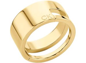 7613272615297 - Fingerring CALVIN KLEIN GEOMETRIC ESSENTIALS 35000679BCD 35000680BCDE Fingerringe Gr 54 Edelstahl 10 mm goldfarben (gelbgoldfarben) Damen