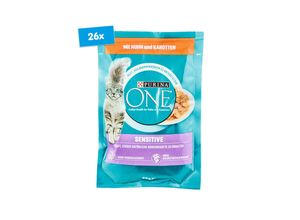 7613287903389 - PURINA One Sensitive Katzennassfutter mit Huhn und Karotten 85 g 26er Pack