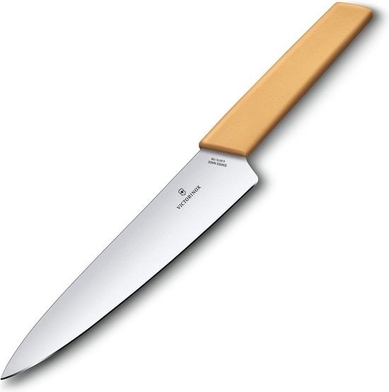 7613329150559 - Swiss Modern Meat Knife - 19cm - Edelstahl PP - Honiggelb