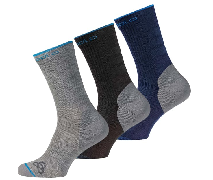 7613361786891 - All-round Long Socks - 3er-Set - Grau Schwarz und Blau - Größe EU 45-47