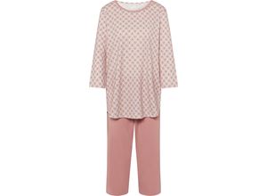 7613381192313 - Lovely Nights Capri-Pyjama Single-Jersey ornamental für Damen rosa M