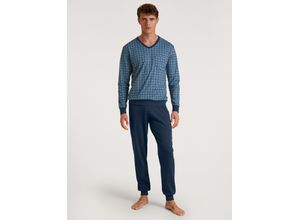 7613381351352 - Relax Streamline Schlafanzug V-Ausschnitt 2-teilig für Herren blau M