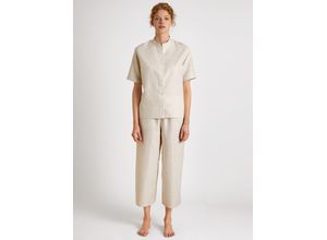 7613381358283 - Linen Nights Capri-Pyjama Leinenanteil für Damen beige S