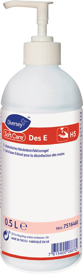 7615400088775 - Handdesinfektionsmittel Soft Care Des E Flüssig Weiß 10 Stück à 500 ml