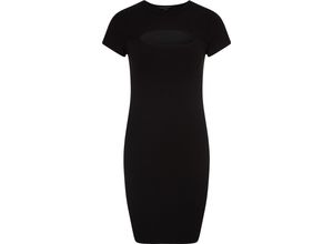 7617076281832 - GUESS Kleid Lana Rundhals oberschenkellang Cutout für Damen schwarz M