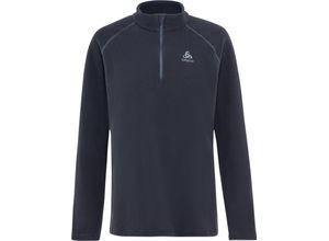 7617977064336 - odlo Fleeceshirt Troyer Reißverschluss für Herren blau S