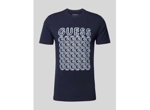 7618391359350 - T-Shirt mit Label-Print Modell CHAIN