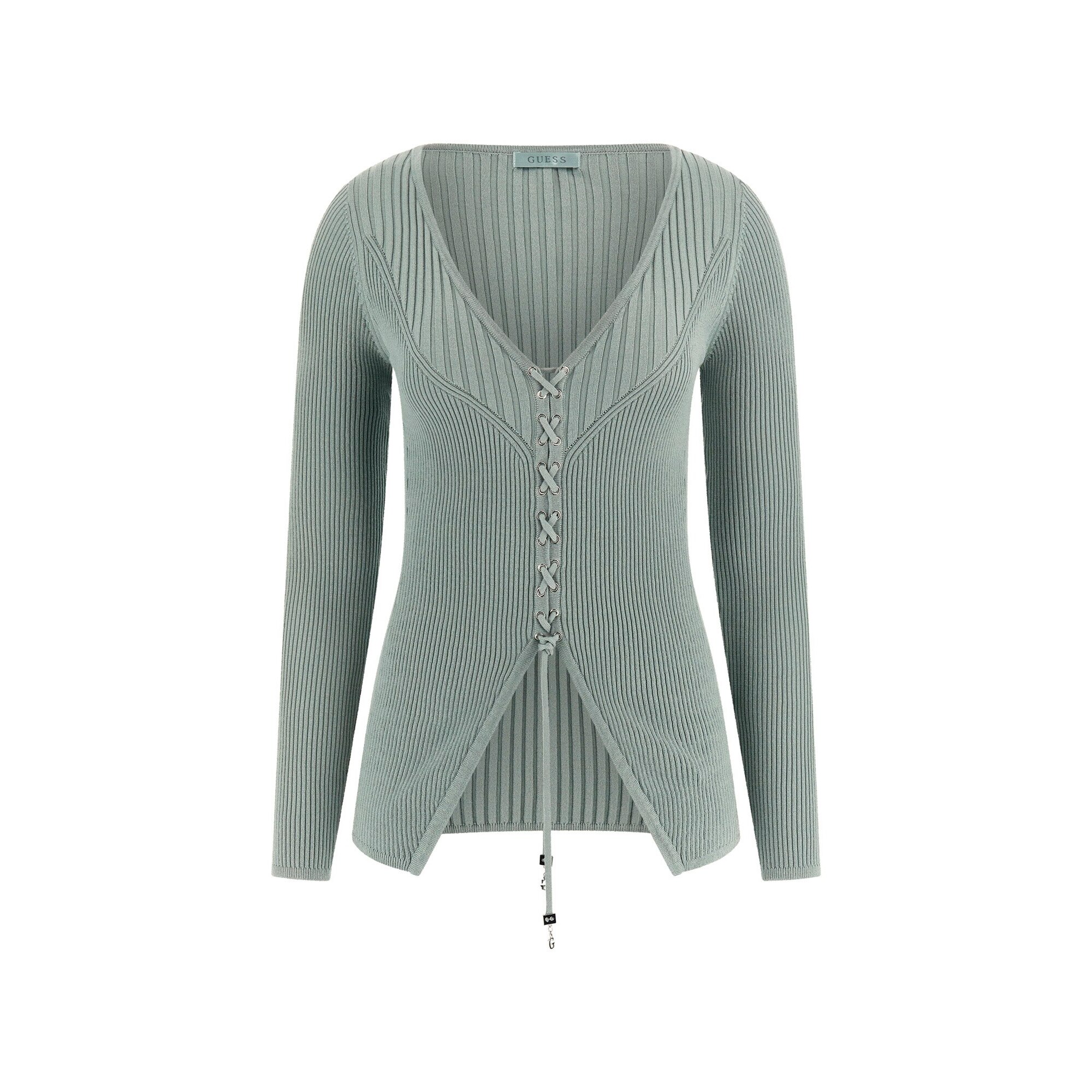 7618391551617 - Damen Cardigan mit Schnürung Selene