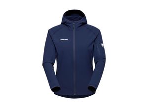 7619876215888 - MAMMUT Damen Fleecejacke Madris Light ML Hooded dunkelblau Größe M 1014-03851