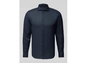 7620698100757 - Slim Fit Leinenhemd mit Haifischkragen