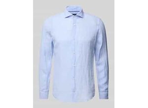 7620698374622 - Slim Fit Leinenhemd mit Haifischkragen