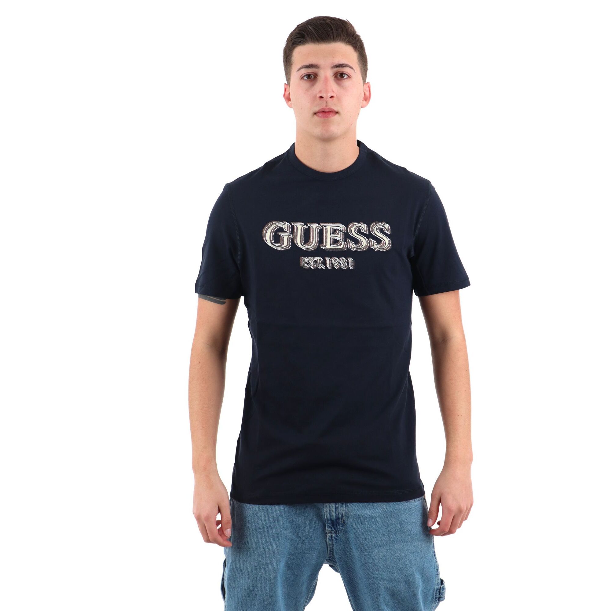 7620837187557 - T-Shirt mit Rundhalsausschnitt und Logo Guess 7620837187557 - T-Shirt mit Rundhalsausschnitt und Logo Guess
