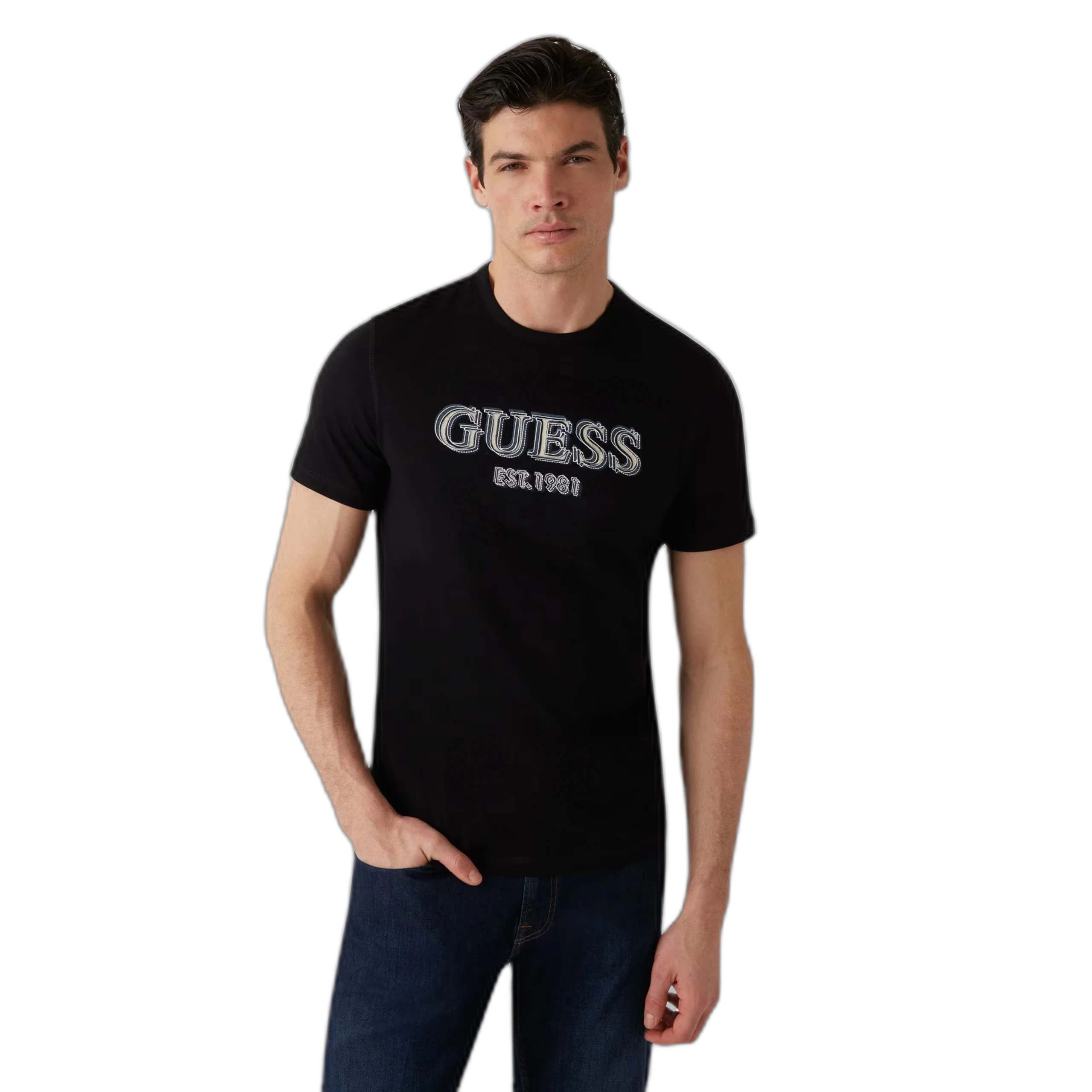 7620837187618 - T-Shirt mit Rundhalsausschnitt und Logo Guess