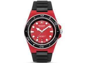 7620958009509 - Quarzuhr OCEAN PIONEER SMWGN0001183 Armbanduhren rot (schwarz) Herren Quarzuhren Armbanduhr Herrenuhr Schweizer Uhr Swiss Made Datum Saphirglas