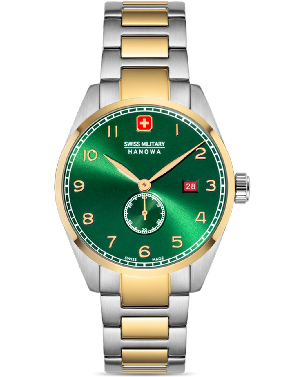 7620958009981 - Unisex Analog Wristwatch Green Gold Stainless Steel Gold Herrenuhr Armbanduhr Chronograph Quarz Uhrzeit