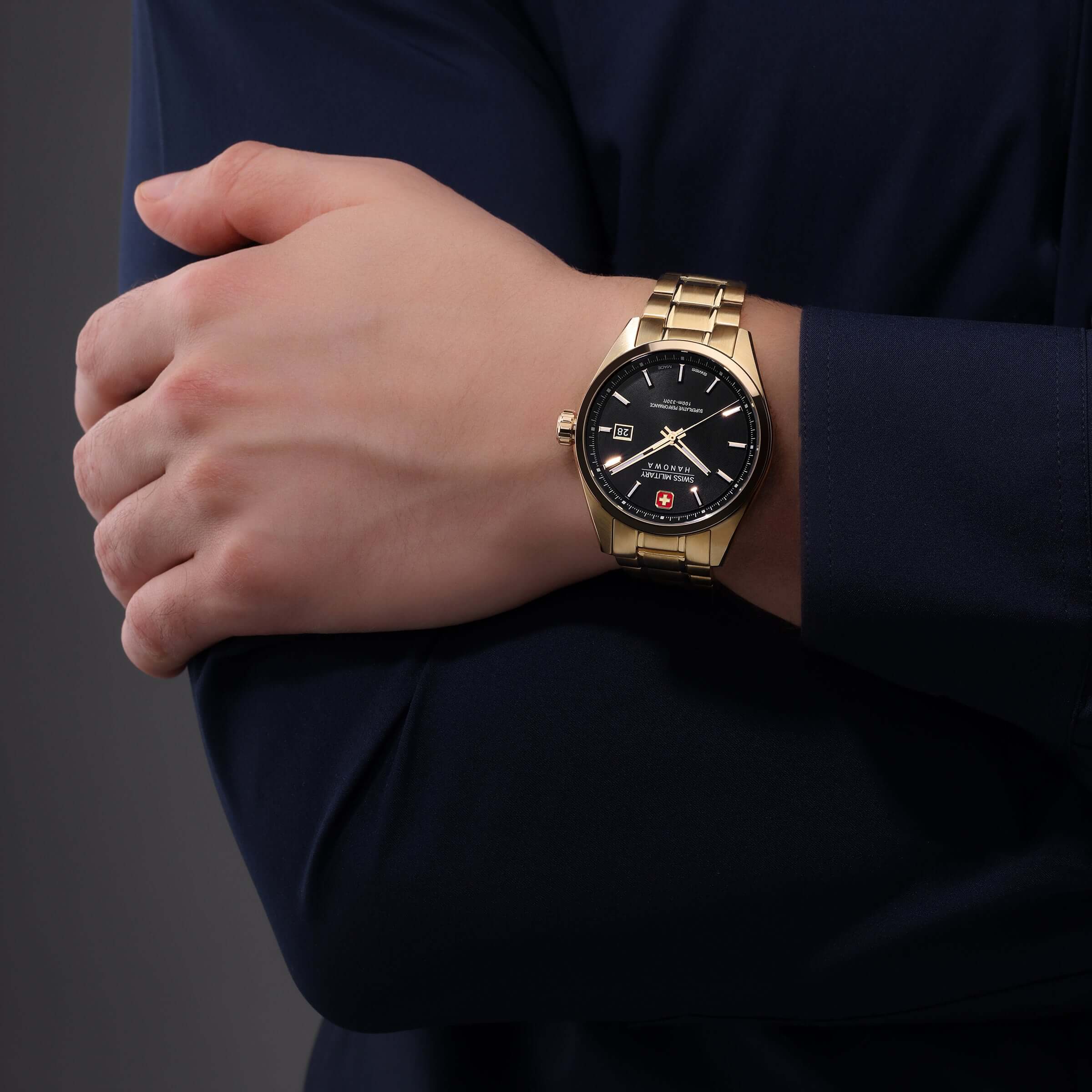 7620958011946 - Mens Wristwatches PIONEER Gold 42mm Stainless Steel Herrenuhr Chronograph Armbanduhr Analog Quarz