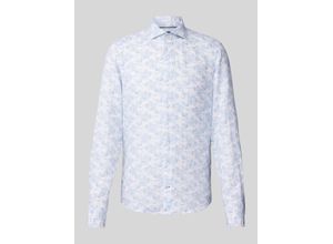 7621204428242 - Slim Fit Business-Hemd aus Leinen mit Haifischkragen Modell Pai