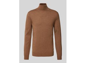 7621204761370 - Rollkragenpullover aus reiner Schurwolle mit Teilungsnähten