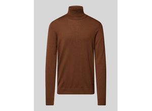 7621204807139 - Rollkragenpullover aus reiner Schurwolle mit Teilungsnähten