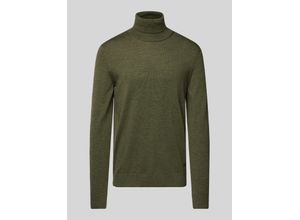 7621204807184 - Rollkragenpullover aus reiner Schurwolle mit Teilungsnähten