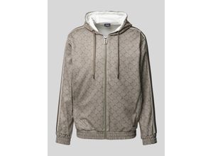 7621204813475 - Sweatjacke mit Label-Muster Modell Tristan