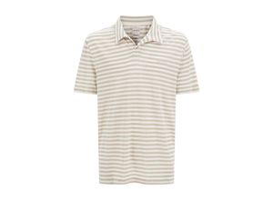 7621701700711 - Polo Kurzarm-Poloshirt EMBRO STRIP in Regular Fit mit Allover-Streifenmuster aus Leinenmix