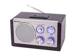 7621800032355 - HRA-1345N Küchenradio ukw mw sd aux usb Holz Silber - Roadstar