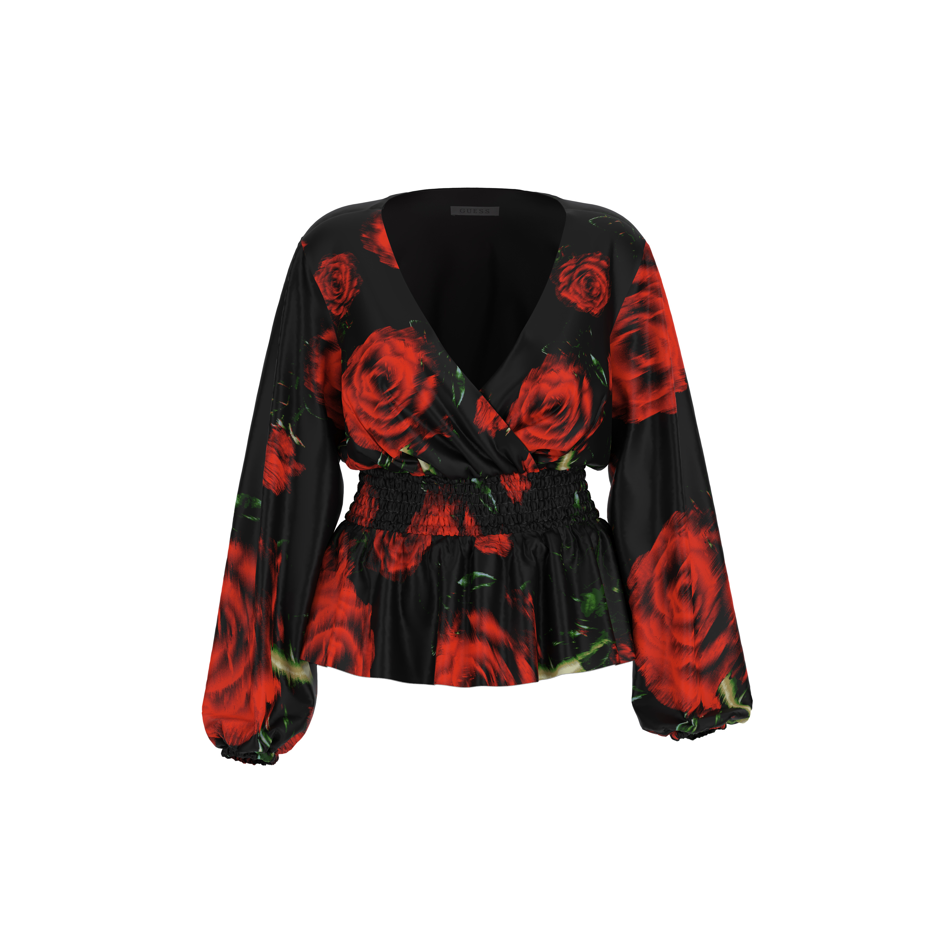 7626741413751 - Langärmlige Bluse aus Chiffon für Damen Guess 7626741413751 - Langärmlige Bluse aus Chiffon für Damen Guess