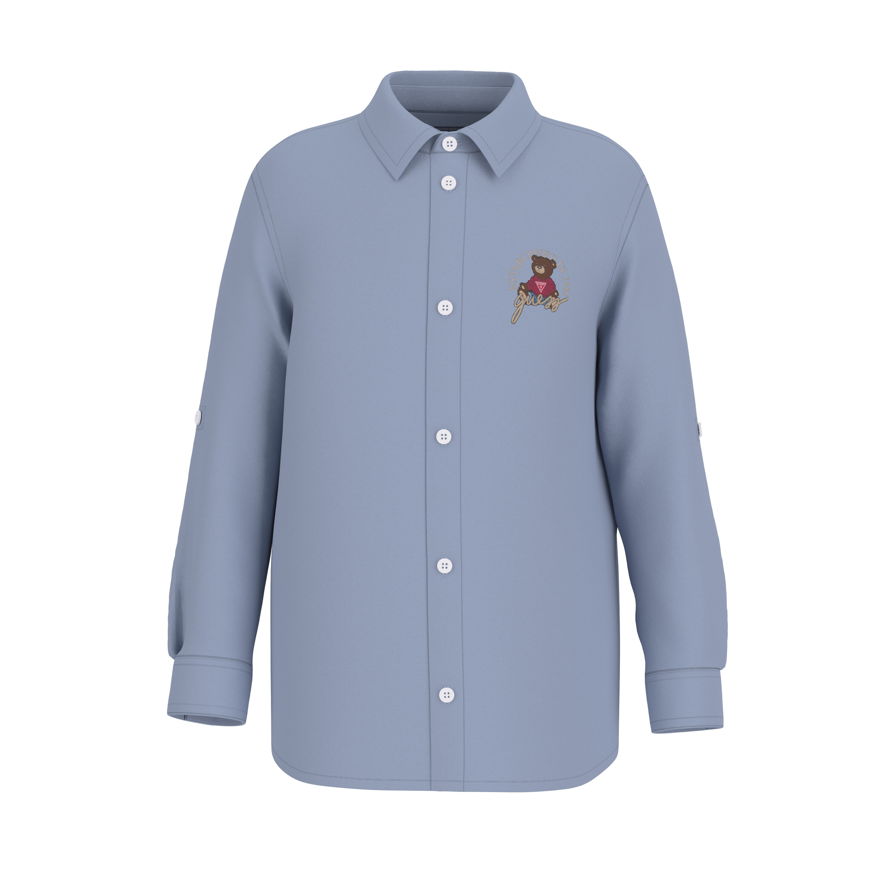 7626741429134 - Verstellbare Langarmbluse für Kinder Oxford pure white