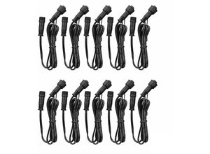 7628785982323 - Shining House - Verlängerungskabel 10er-Pack für LED-Einbaustrahler wasserdicht IP67 1 m 2-polig mit männlichen und weiblichen Anschlüssen