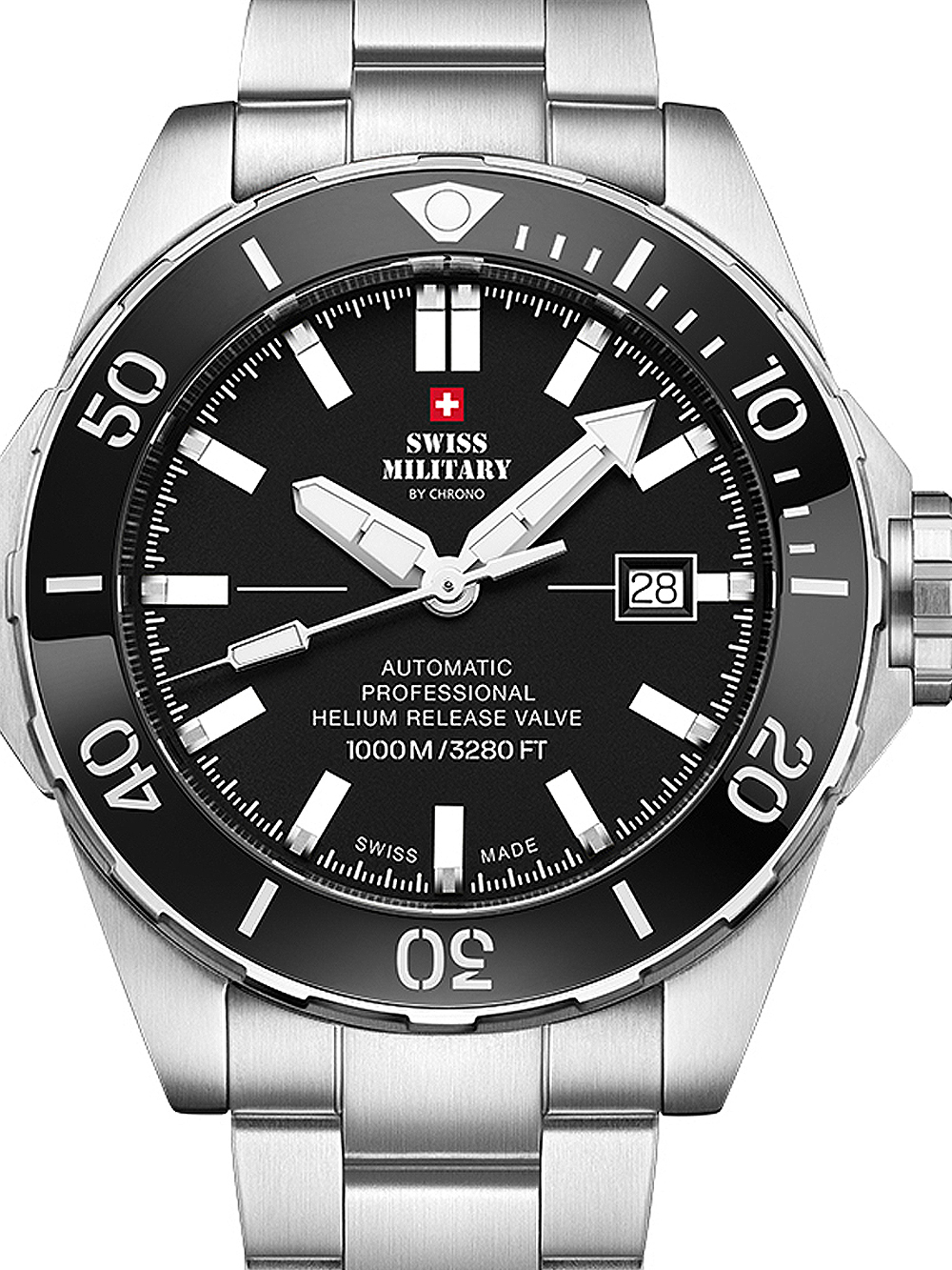 7630019152815 - Swiss Military SMA3409201 Automatik Diver Herrenuhr 45mm 100ATM