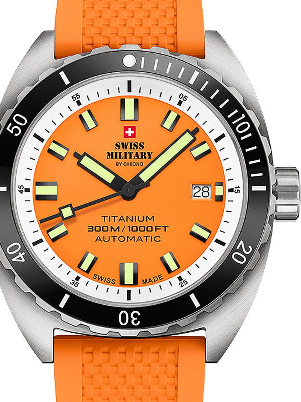 7630019156547 - Swiss Military SMA3410010 Diver Titanium Automatik Herrenuhr 42mm 30ATM