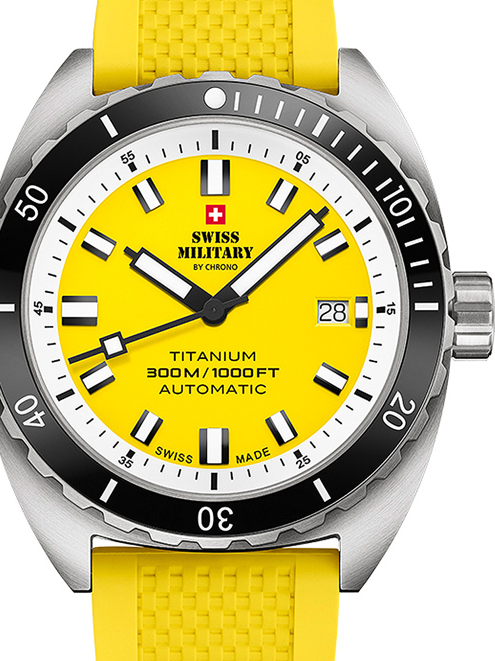 7630019156554 - Swiss Military SMA3410011 Diver Titanium Automatik Herrenuhr 42mm 30ATM