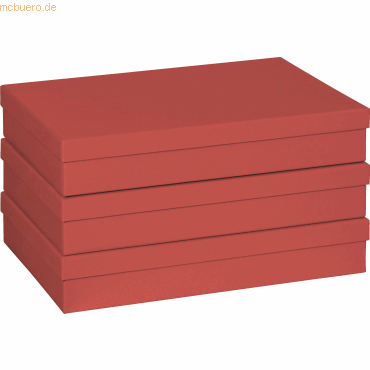 7630021180899 - 3 x Geschenkbox 235x33x6cm A4 One Colour rot