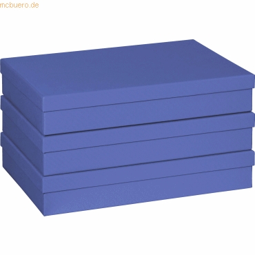 7630021180936 - 3 x Geschenkbox 235x33x6cm A4 One Colour blau