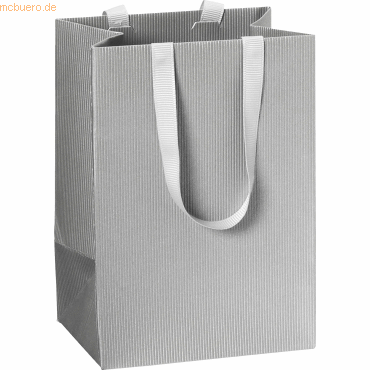 7630021188321 - 10 x Geschenktasche 10x8x14cm One Colour silber