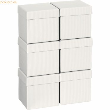 7630021188963 - 6 x Geschenkbox 135x135x125cm Cube One Colour beige