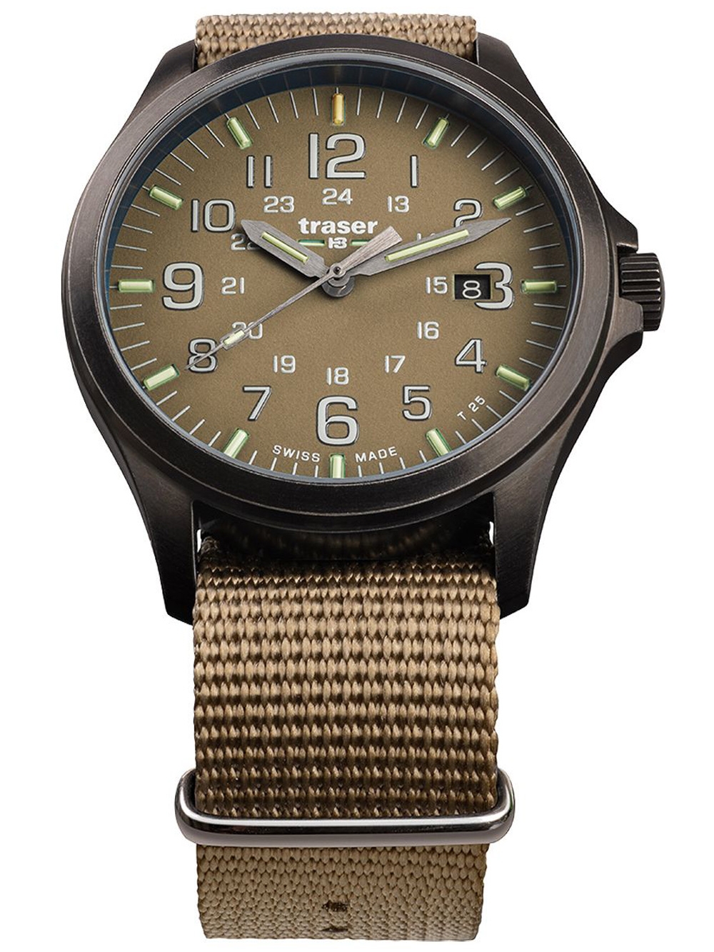 7630027704075 - 108631 P67 Officer GunMetal Khaki Herrenuhr 42mm 10ATM