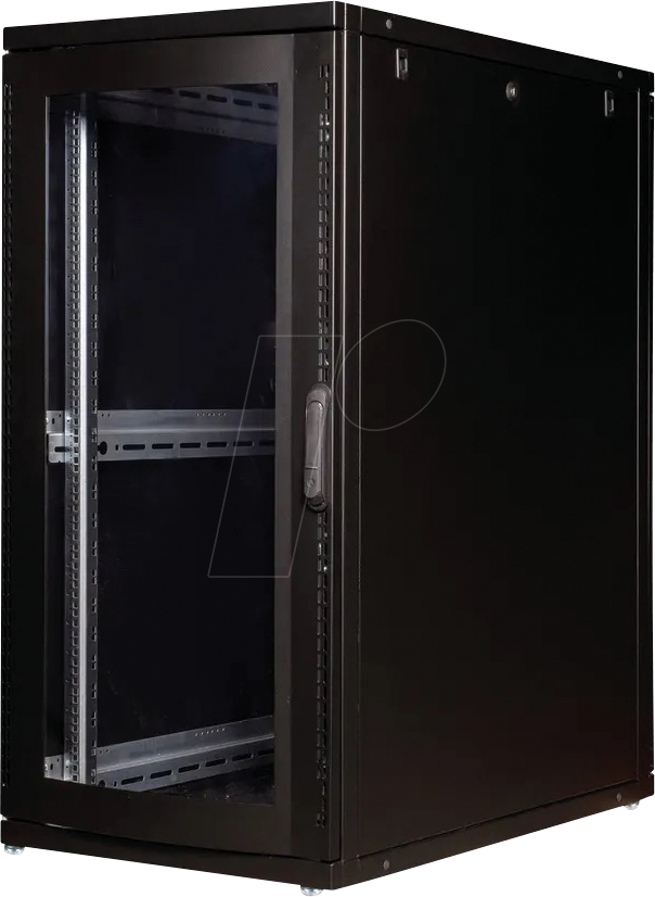 7630049601512 - 26210148 - 19 Serverschrank 26 HE 1000mm Tiefe schwarz Plexiglas